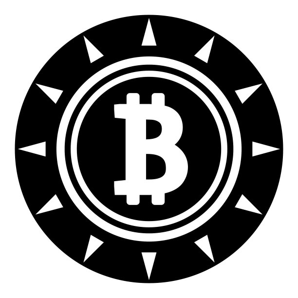 白色背景上的比特币扁平图标图片下载