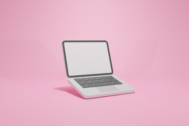 3D渲染笔记本电脑笔记本电脑符号透视侧视图图片下载