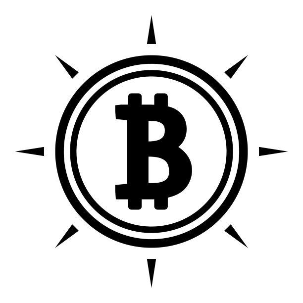 白色背景上的比特币扁平图标图片下载