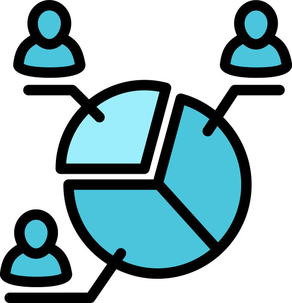 饼图治理图标轮廓图片下载