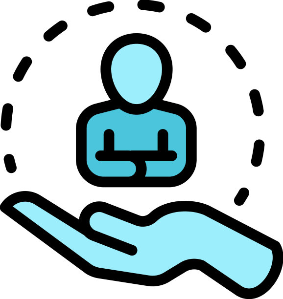 关怀企业领袖图标轮廓公司图片下载