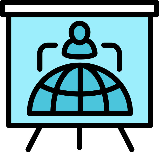 全球管理图标勾勒社交图片下载