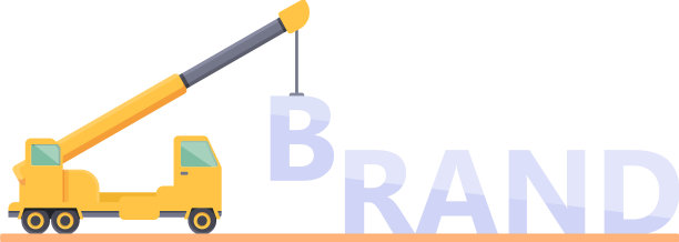 品牌起重机图标卡通经营策略图片下载