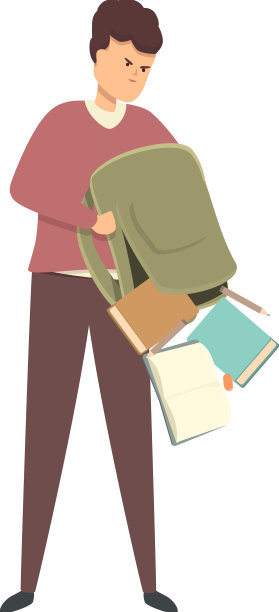 校园霸凌背包图标卡通儿童图片下载