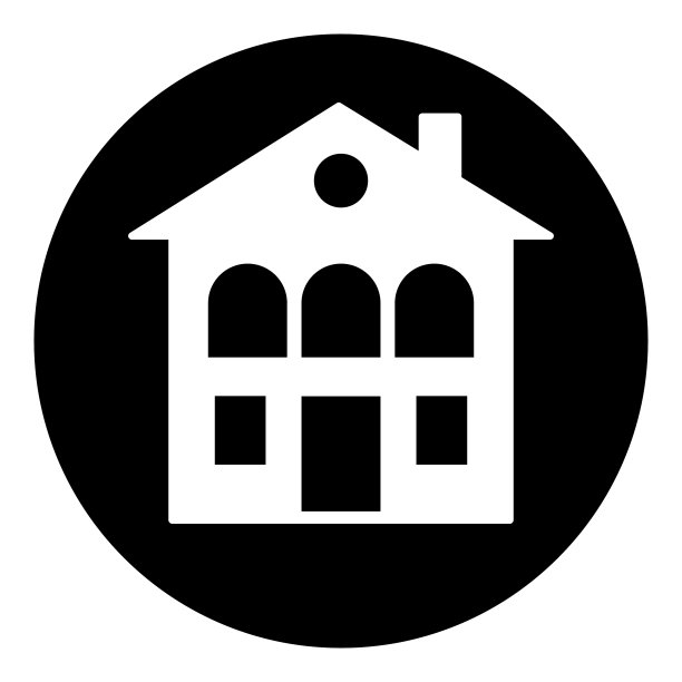 房子平面图标孤立在白色背景图片下载