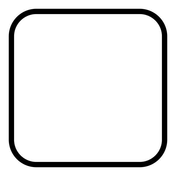 方形平面图标孤立在白色背景图片下载