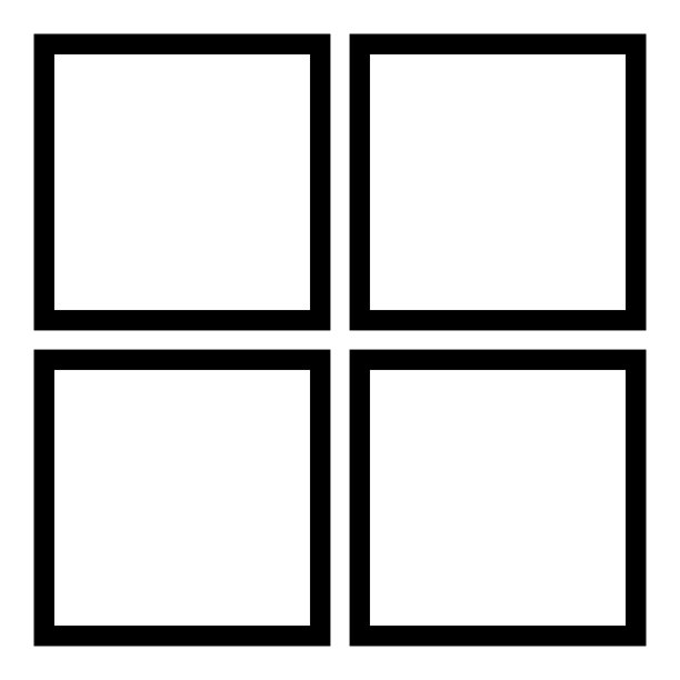 方形平面图标孤立在白色背景图片下载