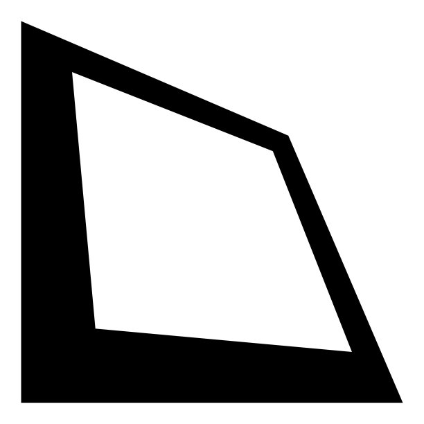 方形平面图标孤立在白色背景图片下载