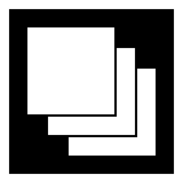 方形平面图标孤立在白色背景图片下载