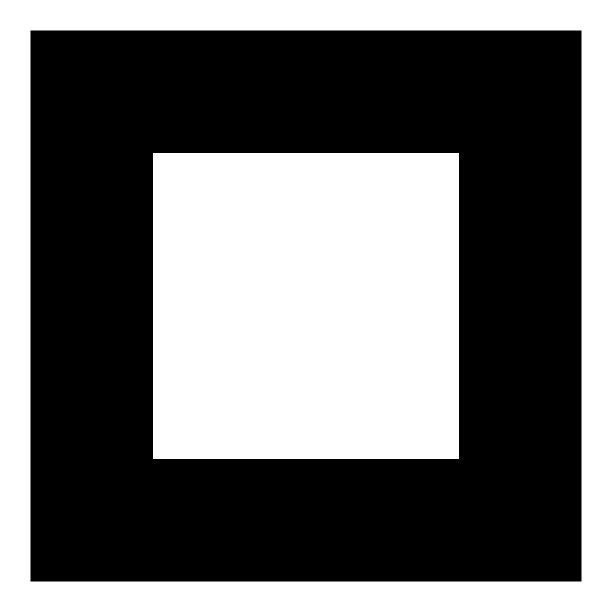 方形平面图标孤立在白色背景图片下载