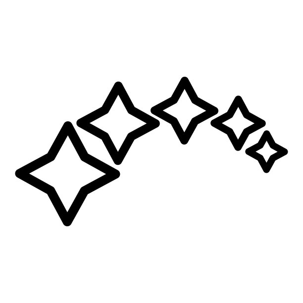 星落平面图标孤立在白色背景图片下载