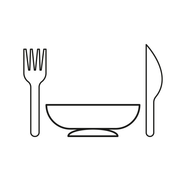 一套厨房工具餐厅菜单图标图片下载