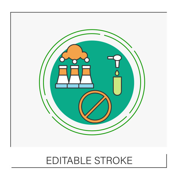 工厂概念线图标图片下载