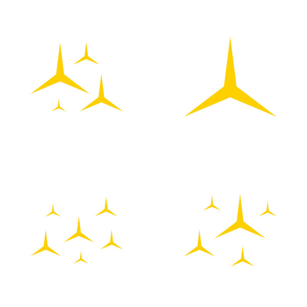 一组星星闪闪发光，平面设计图片下载