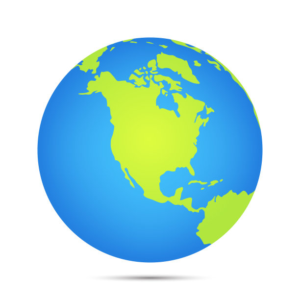 白色背景上的球形平面设计风格图片下载