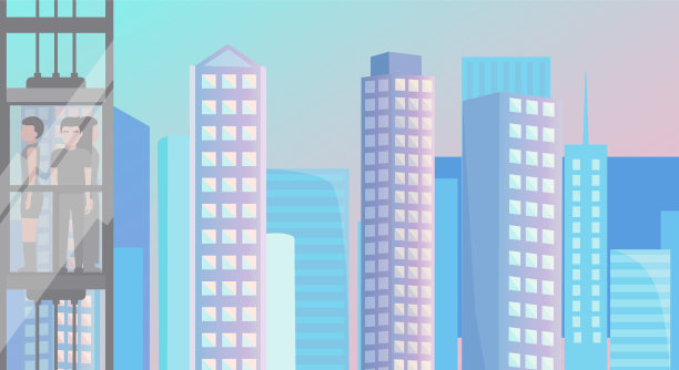 透明电梯，里面有乘客图片下载