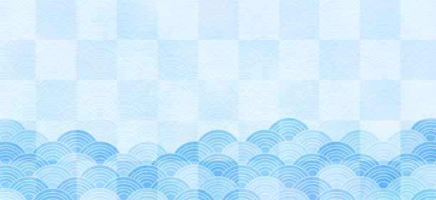 日式风格装饰图案，波浪背景。图片下载