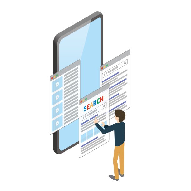 人们操作的智能手机SEO图像插图图片下载