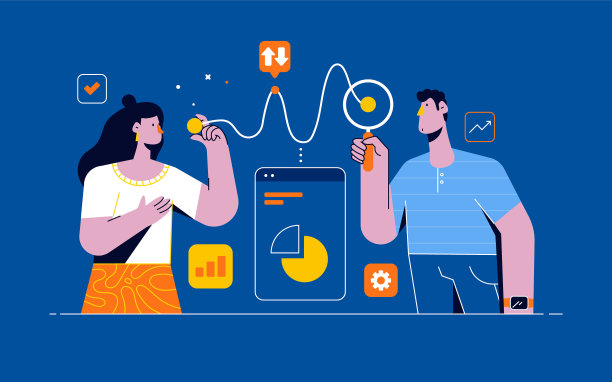 数据分析的扁平化现代设计图片下载