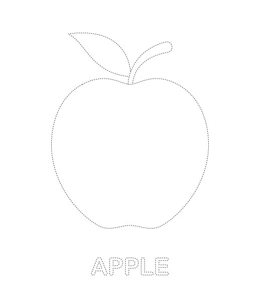 苹果追踪儿童工作表图片下载