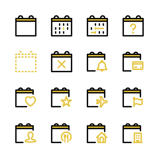 各种日历GUI图标设置图片下载