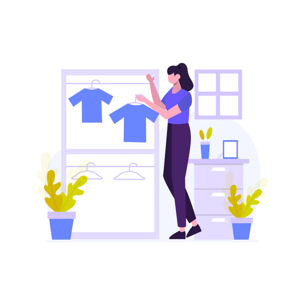 裁缝为顾客制作服装订单矢量插图图片下载