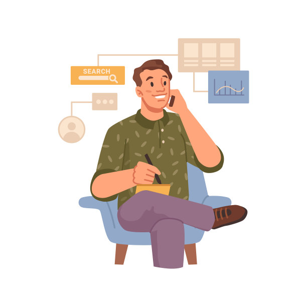 与客户和客户进行业务电话交谈图片下载