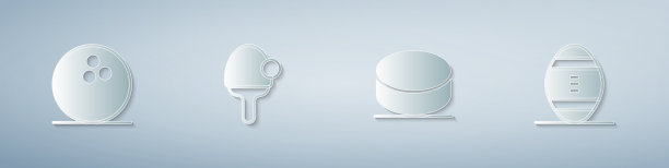 设置保龄球球拍曲棍球冰球和美式图片下载