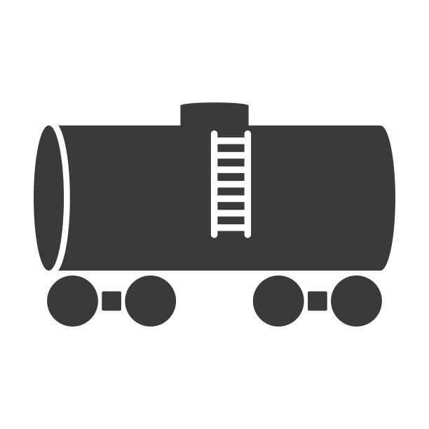 用于运输油料的货车和油料的字形图标隔离在白色背景上。矢量插图。图片下载