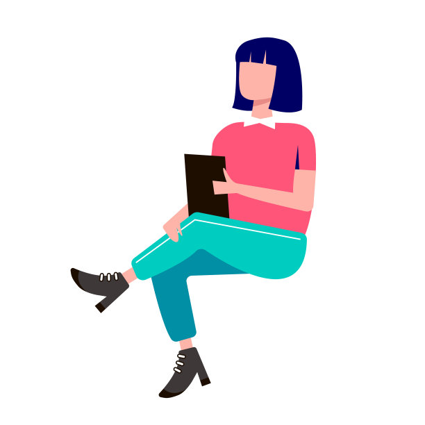 年轻女孩用智能手机。社交网络的概念，信息，客户帮助。插图。图片下载