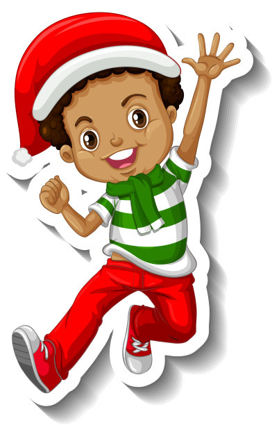 一个穿着圣诞服装的男孩图片下载