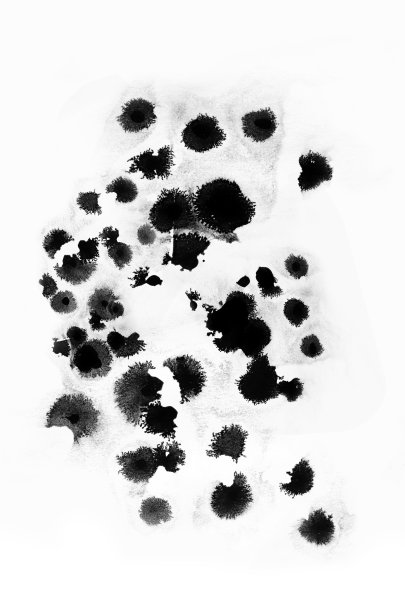 手绘墨滴纹理抽象墨滴背景。黑白垃圾插画图片下载