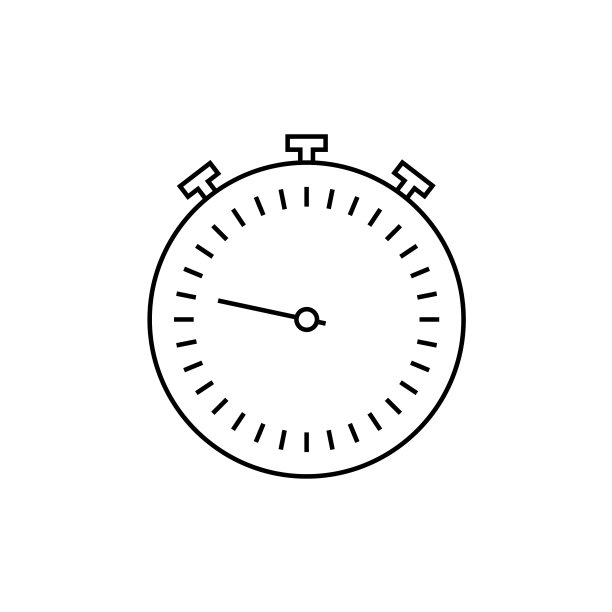 秒表轮廓线性图标图片下载