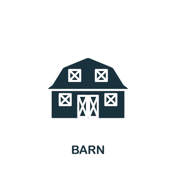 谷仓图标单色简单的谷仓图标为图片下载