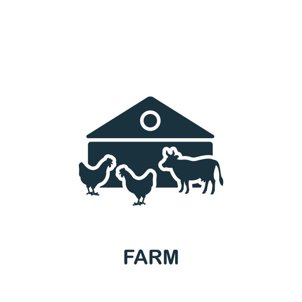 农场图标单色简单农场图标为图片下载