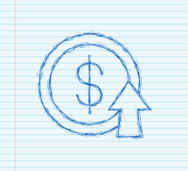 利润或预算现金和上升曲线图片下载