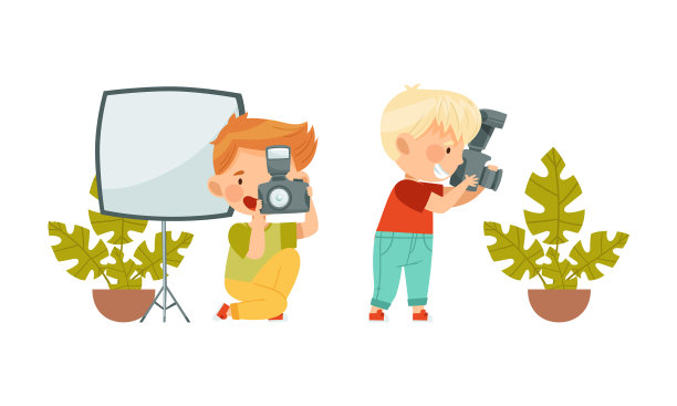 帅哥拿着数码相机拍照图片下载