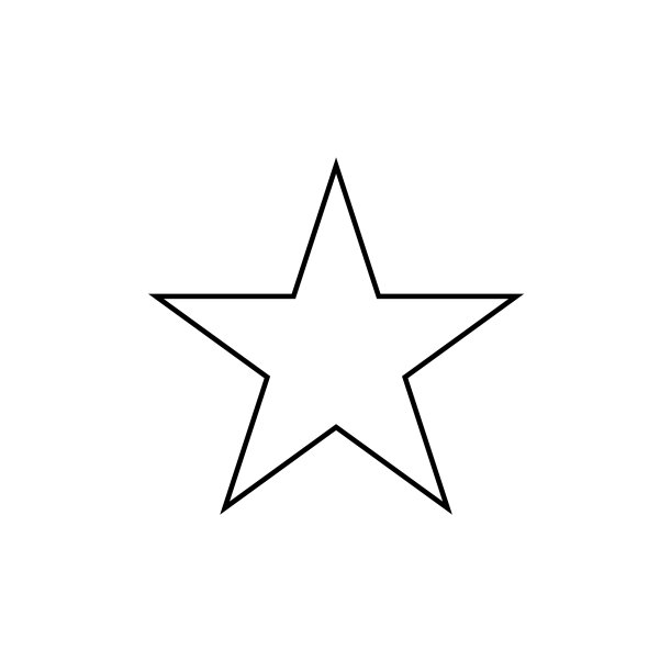 星星线性图标收藏轮廓示意图图片下载