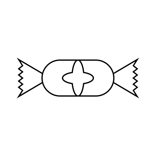 糖果线图标轮廓图标孤立在白色图片下载