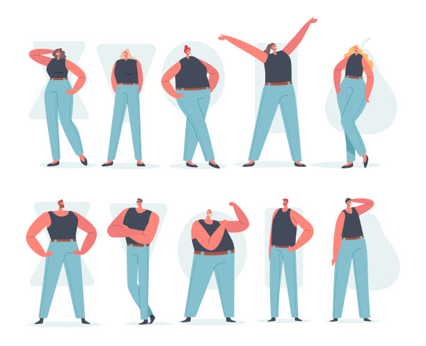 设定男女体型类型人物图片下载