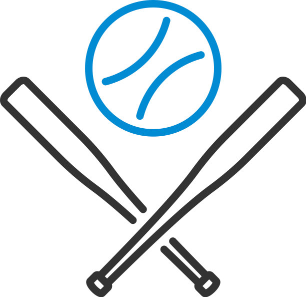 棒球交叉但是和球图标图片下载