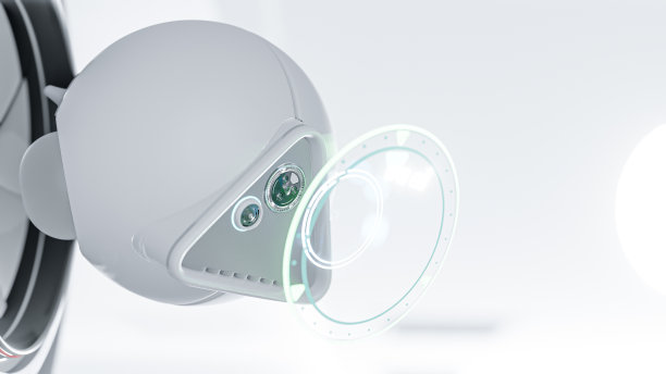 未来安全闭路电视摄像头与运动传感器。图片下载