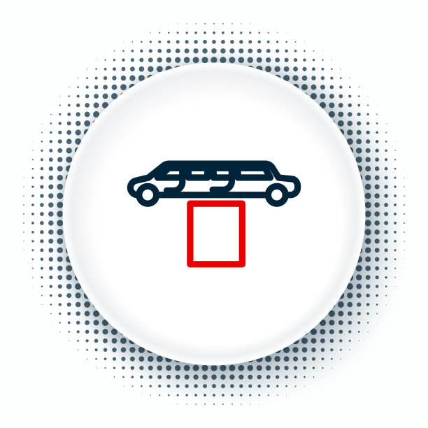 线豪华豪华轿车和地毯图标孤立图片下载