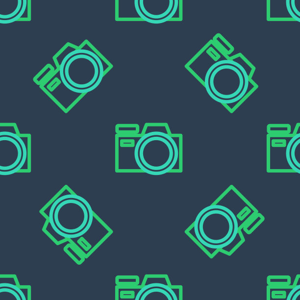 线照片相机图标隔离无缝图案图片下载