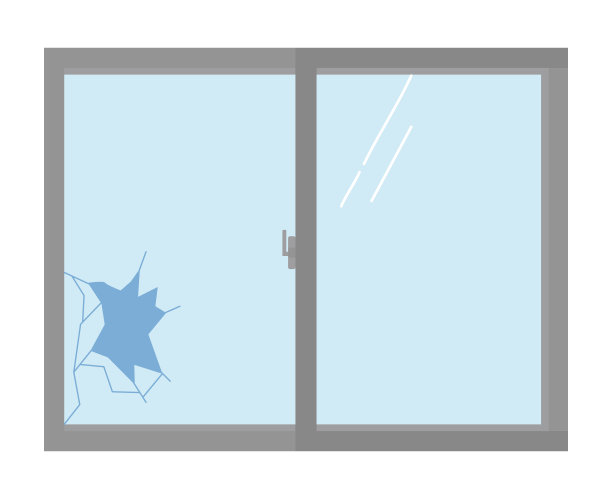 破碎的窗户玻璃这是矢量插图。图片下载