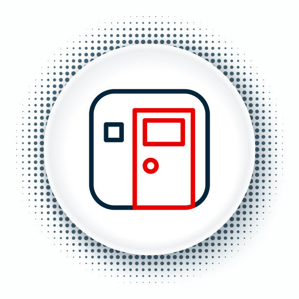 线学校教室的图标孤立在白色上图片下载