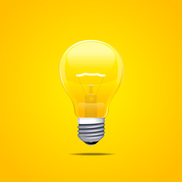 逼真的细节3d灯泡照明图片下载