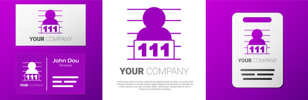 商标类型的嫌疑人犯罪图标孤立在白色图片下载