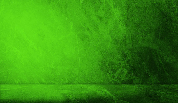 不显眼的绿色石灰华大理石背景与阴影在墙上趋势框架，封面，卡片，明信片。展览平台、展台，以柔和的灯光аrchitectural为背景进行产品展示。图片下载