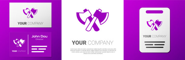 标志木斧头图标孤立在白色图片下载